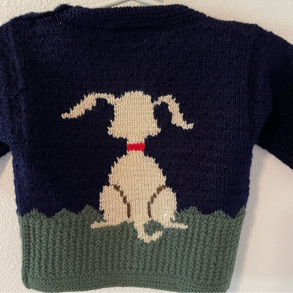 Spirit of the Andes Hand Knit Alpaca Blend Sweater Dog Side Button -12 months - Picture 6 of 9